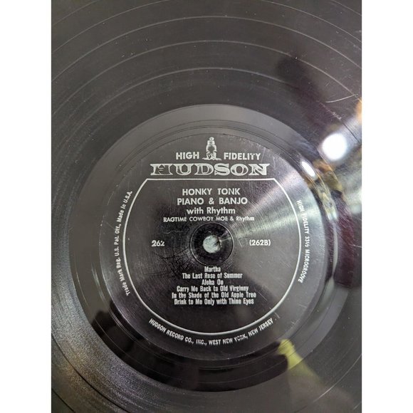 Ragtime Cowboy Moe Honky Tonk Piano & Banjo with Rhythm 262 Vinyl LP 1960 Hudson - Picture 4 of 10